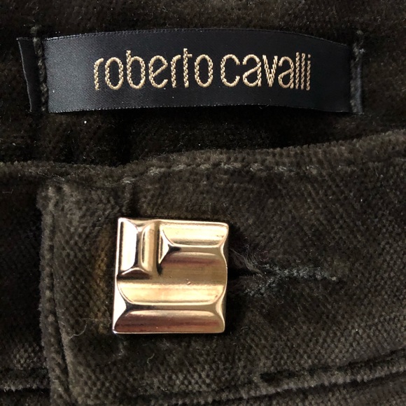 ⭐️Roberto Cavalli⭐️Velvet Straight Leg Italian Designer Velvet Jeans Wo's sz 8 - Picture 7 of 11